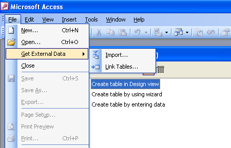 Microsoft Access のテーブルを
                MySQL テーブルにリンクする。
